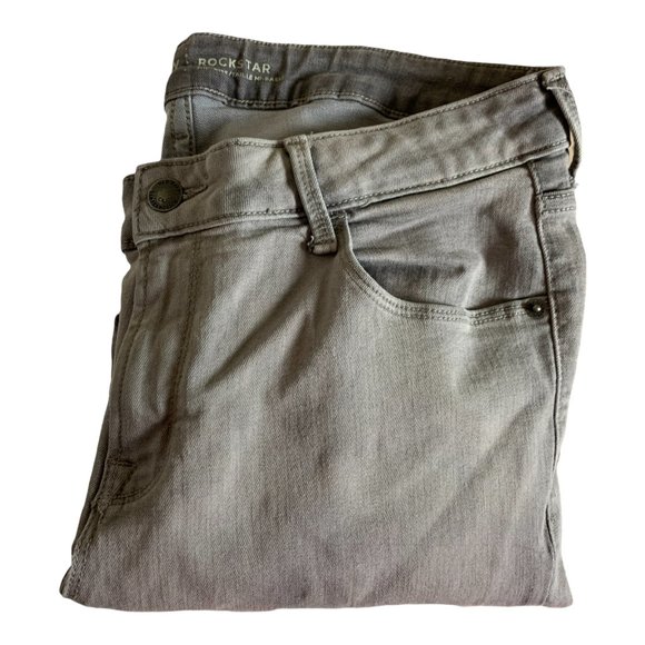 Old Navy 'Rockstar Mid-Rise' Womens Jeans Tag 14 Blue Gray Skinny W32L29 Stretch - Picture 6 of 12